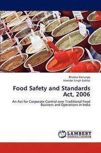 bokomslag Food Safety and Standards Act, 2006