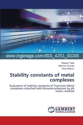 bokomslag Stability constants of metal complexes