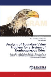 bokomslag Analysis of Boundary Value Problem for a System of Nonhogeneous Ode's