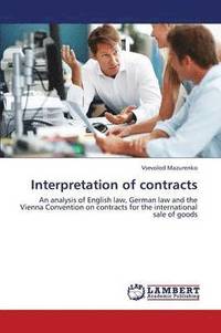 bokomslag Interpretation of Contracts