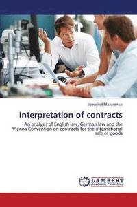 bokomslag Interpretation of contracts