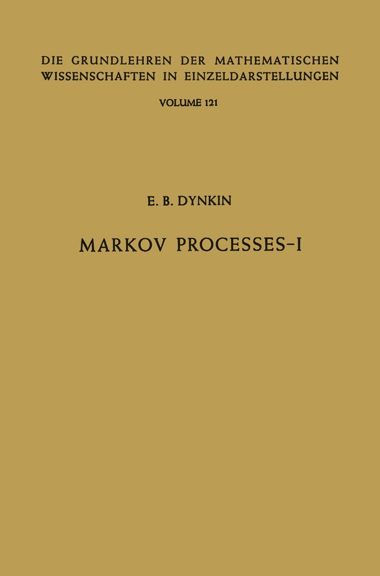 Markov Processes 1