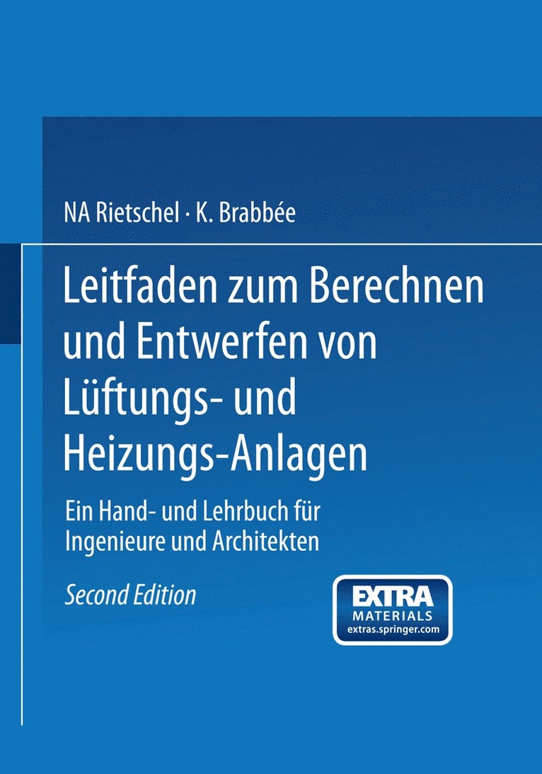 H. Rietschel - Leitfaden zum Berechnen und Entwerfen von Lüftungs- und Heizungs-Anlagen, Häftad