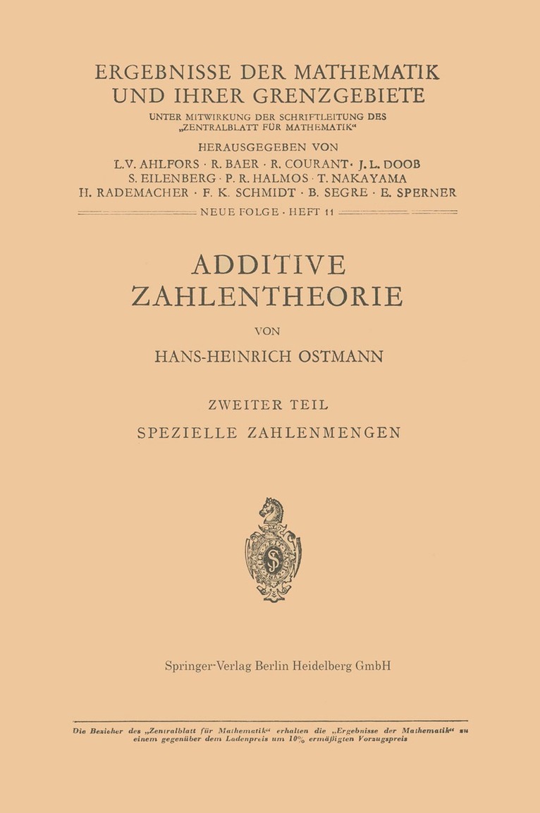 Additive Zahlentheorie 1