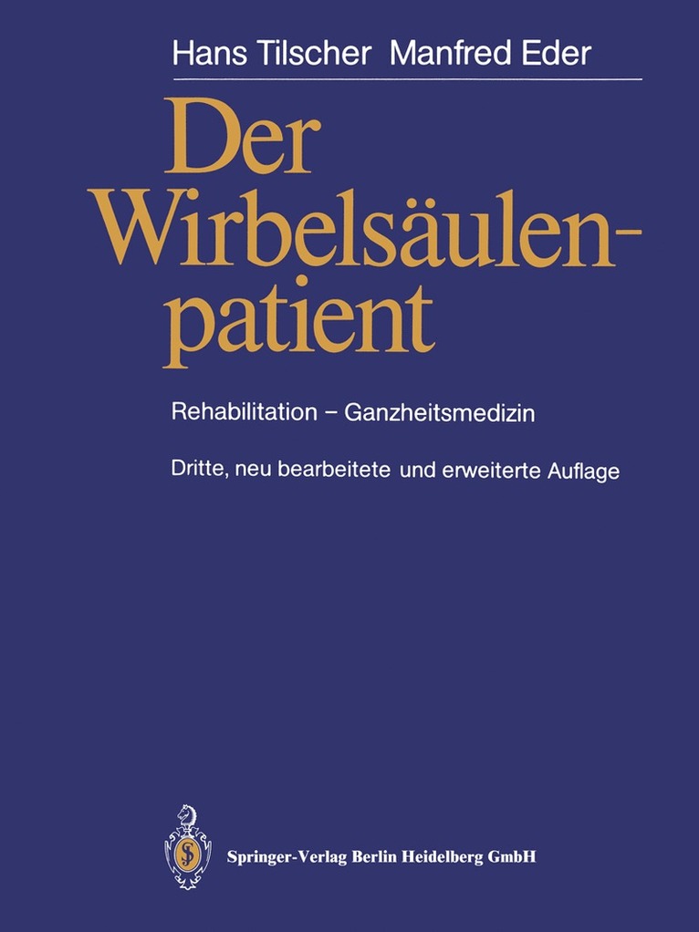 Hans Tilscher, Manfred Eder - Der Wirbelsäulenpatient, Häftad