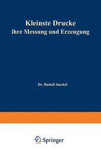 bokomslag Kleinste Drucke ihre Messung und Erzeugung