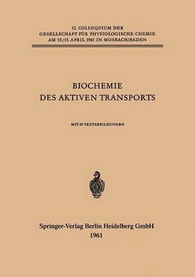 bokomslag Biochemie des Aktiven Transports