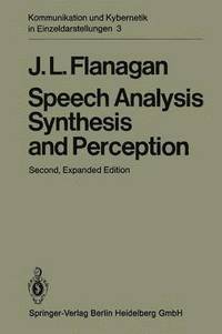 bokomslag Speech Analysis Synthesis and Perception