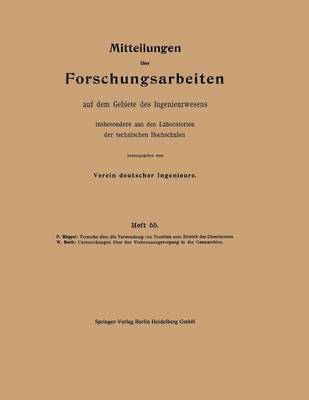 bokomslag Mittteilungen ber Forschungsarbeiten auf dem Gebiete des Ingenieurwesens