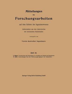 bokomslag Mittteilungen über Forschungsarbeiten auf dem Gebiete des Ingenieurwesens
