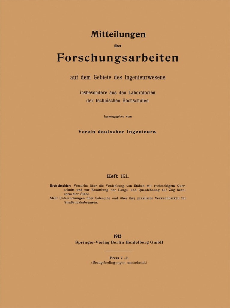 Mitteilungen über Forschungsarbeiten