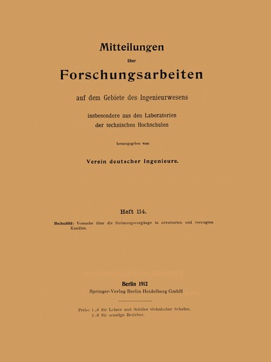 Heinrich Hochschild - Mitteilungen über Forschungsarbeiten insbesondere aus den Laboratorien der technischen hochschulen, Häftad