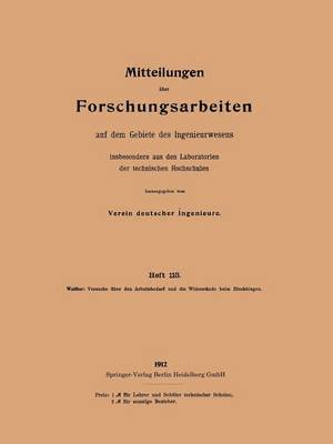 Mitteilungen ber Forschungsarbeiten 1