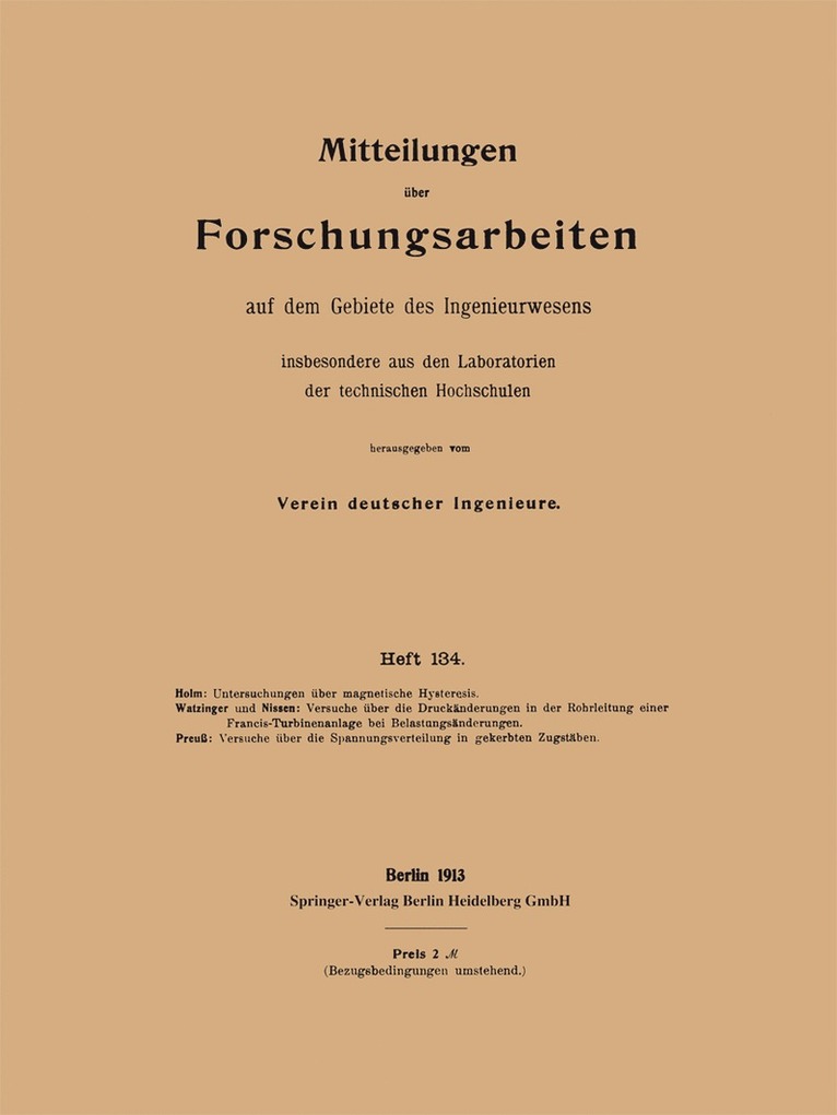 Mitteilungen über Forschungsarbeiten