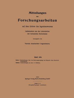 Mitteilungen ber Forschungsarbeiten auf dem Gebiete des Ingenieurwesens 1