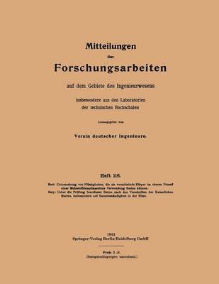 bokomslag Untersuchung von Flüssigkeiten, die als vermittelnde Körper im oberen Prozeß einer Mehrstoffdampfmaschine Verwendung finden können