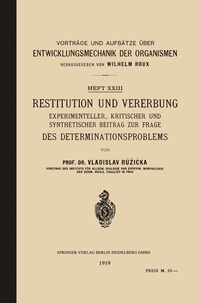 bokomslag Restitution und Vererbung