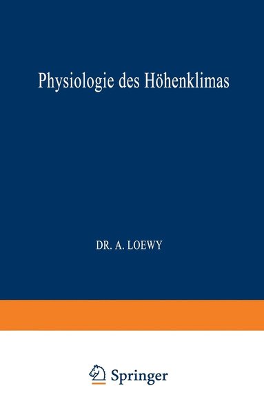 bokomslag Physiologie des Hhenklimas