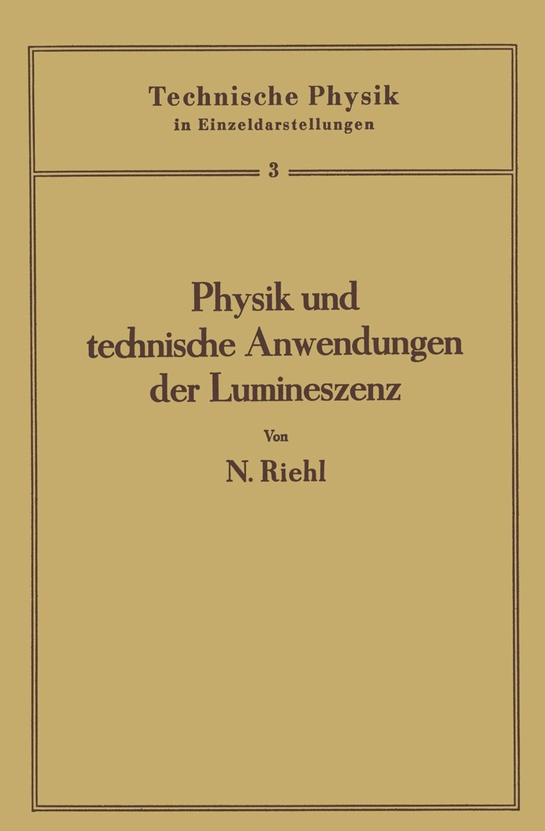 Physik und technische Anwendungen der Lumineszenz