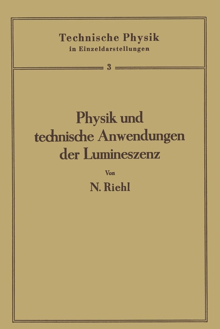 Physik und technische Anwendungen der Lumineszenz 1