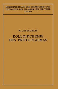 bokomslag Kolloidchemie des Protoplasmas