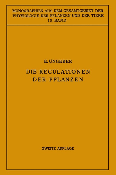bokomslag Die Regulationen der Pflanzen