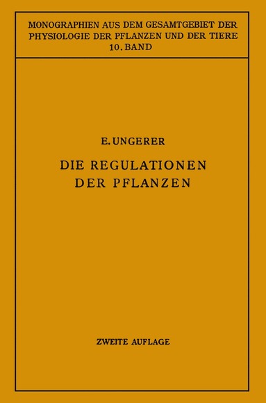 bokomslag Die Regulationen der Pflanzen