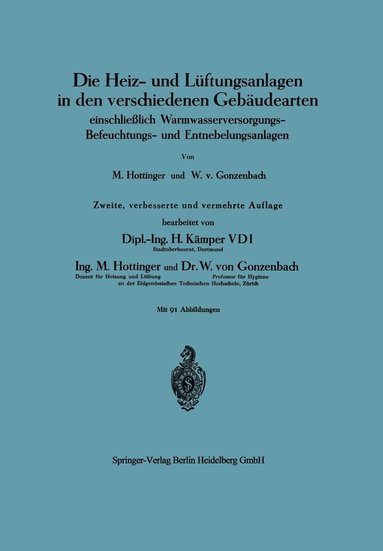 bokomslag Die Heiz- und Luftungsanlagen in den verschiedenen Gebaudearten