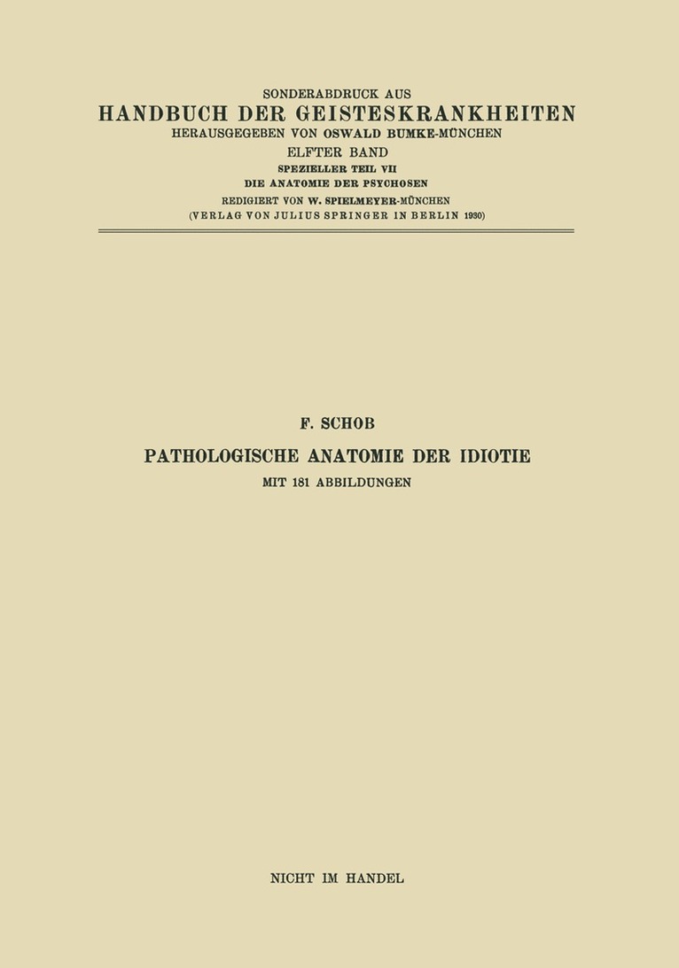 Pathologische Anatomie der Idiotie 1