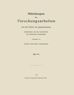 Wilhelm Nußelt, Heinrich Herbert, Wilhelm Nusselt, Heinrich Herbert - Mitteilungen über Forschungsarbeiten auf dem Gebiete des Ingenieurwesens, Häftad
