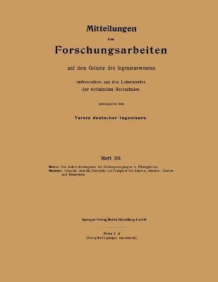 bokomslag Mitteilungen ber Forschungsarbeiten auf dem Gebiete des Ingenieurwesens