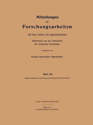 Mitteilungen ber Forschungsarbeiten auf dem Gebiete des Ingenieurwesens 1