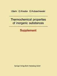 bokomslag Thermochemical properties of inorganic substances