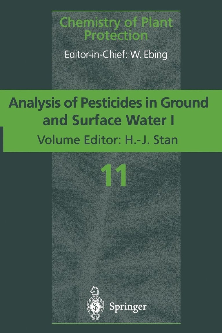 Analysis of Pesticides in Ground and Surface Water I 1