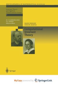 bokomslag Computational Invariant Theory