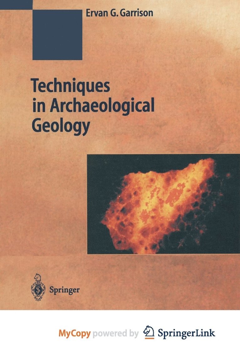 Techniques In Archaeological Geology 1