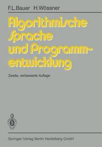 bokomslag Algorithmische Sprache und Programmentwicklung
