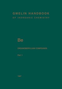 bokomslag Be Organoberyllium Compounds