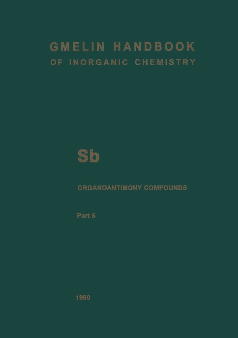 Marlies Mirbach, Markus Wieber, Ulrich Krüerke, Marlis Mirbach, Ulrich Kruerke - Sb Organoantimony Compounds, Häftad