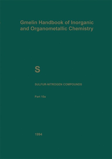 bokomslag S Sulfur-Nitrogen Compounds