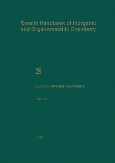 bokomslag S Sulfur-Nitrogen Compounds