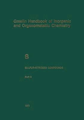 bokomslag S Sulfur-Nitrogen Compounds