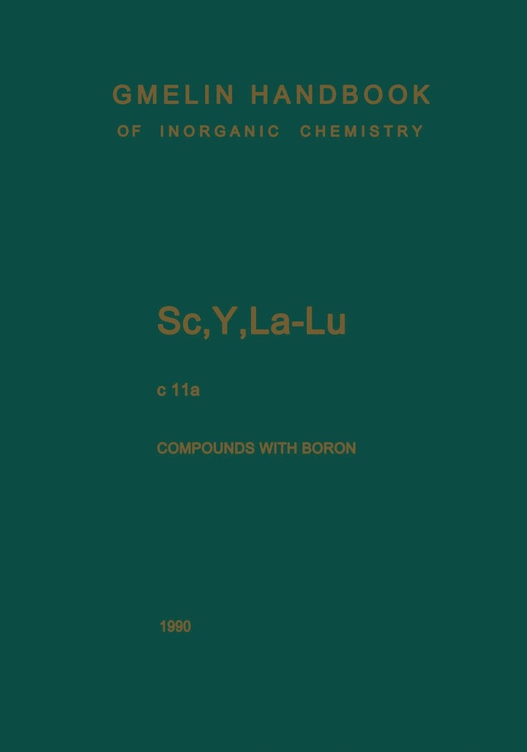 Sc, Y, La-Lu. Rare Earth Elements 1