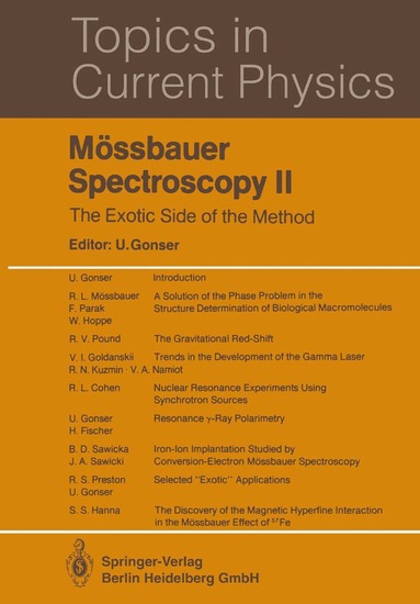 U. Gonser - Mössbauer Spectroscopy II, Häftad