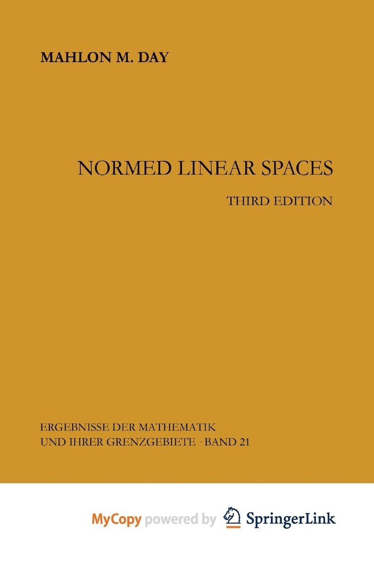 Normed Linear Spaces 1