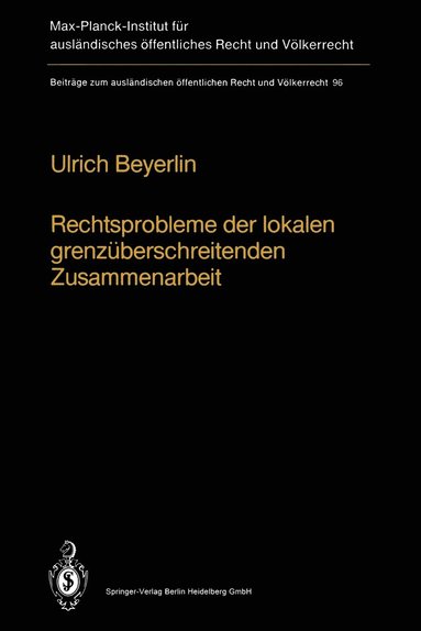 bokomslag Rechtsprobleme der lokalen grenzberschreitenden Zusammenarbeit