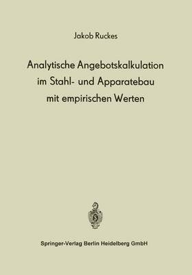 bokomslag Analytische Angebotskalkulation im Stahl- und Apparatebau mit empirischen Werten