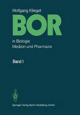 bokomslag Bor in Biologie, Medizin und Pharmazie