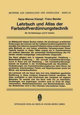 H.-W. Klempt, F. Bender, H. -W Klempt, H. -W. Klempt - Lehrbuch und Atlas der Farbstoffverdünnungstechnik, Häftad