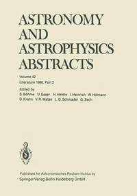 bokomslag Astronomy and Astrophysics Abstracts